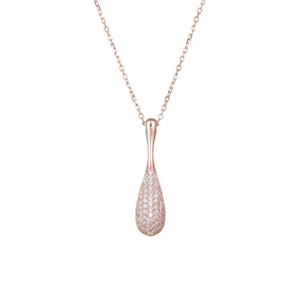.925 Solid Sterling Silver Necklace CZ